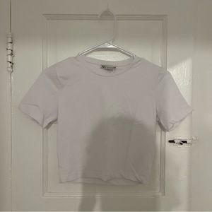 Zara cropped shirt